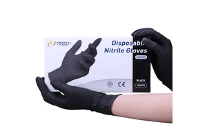 XINGYU CE 5Mil 6Mil Guantes Nitrilo Disposable Nitrile Glove Black Work Examination Powder Free Disposable Nitrile Gloves
