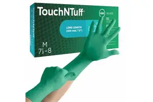 Ansell 92-605 Cleanroom Touch-screen 30cm Green Disposable Safety Nitrile Gloves