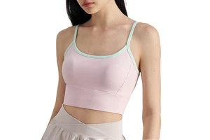 Oem Women's High Support Quick Dry Color Blocking Singlet Breathable Yoga Tops
