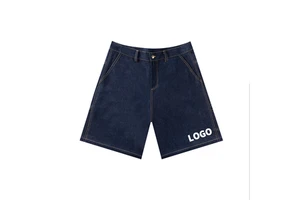 Wholesale custom high quality men's Pocket Denim Shorts Fashion Summer Fringe Borderless Zipper Jeans Casual Shorts