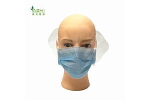 Supplier Surgical Hospital PP Non Woven Disposable Protective Face Mask With Splash Shield