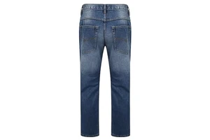 Blue Plus Size Whiskers Denim Men Jeans with Straight Fit Wearing Men's Pants Breathable Beautiful Wash Man Jean Trouser
