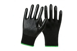 Hot Selling Anti-static Durable Breathable Black PU Topcoat Construction Safety Gloves Suitable for General Purpose Work
