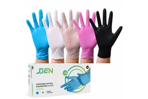 Nitrile Safety Work Gloves Surgical Operating 12 Inches Powder Free Disposable Gloves Blue Color Long Cuff Nitirle Gloves