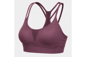 Premium Lightweight Women's Sports Bra High Support Crisscross Straps Front Logo Quick Dry Fitness Activewear Wholesale Supplier