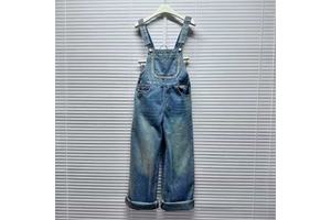 Wholesale Retro Design Blue Belt Pocket Loose and Comfortable Ladies' Jeans Overalls Work Pants