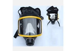 Yellow Silicone Anti-Dust Gas Spray Painting Face Mask Chemical Respirator EN136 Standard