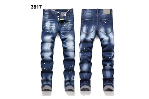 Latest Design High Quality Male Slim Denim Trousers Distressed Ripped Jeans Slim Fit Denim Pants for Male Casual Trousers