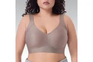 Plus Size Seamless Bra Wireless Anti-sagging Gathered Bralette Women Breathable High Support Yoga Sports Bra M-6XL 2026