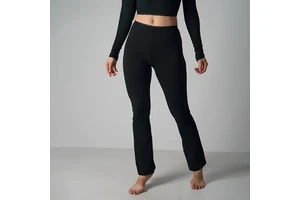 Factory Price Stylish European Style Bow Detail Lace Patterned Slightly Flared Slim Fit Casual Pants for Women Long Casual Pants