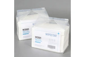 WIPESTAR 70gsm White Perforated Nonwoven Cloths Industrial Lint-free Polyester Cleanroom Wipes For Automotive Manufacturing