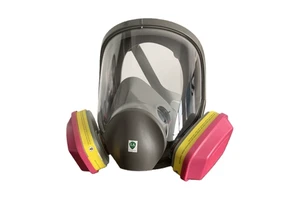 Full Face Gas Mask With Double Filters Full Face Reusable Antigas Respirator Gas Mask