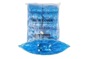 Hongfa Disposable Waterproof Dustproof Shoe Covers Thickened PE Plastic One Size Fits All T Buckle Household Use Wholesale