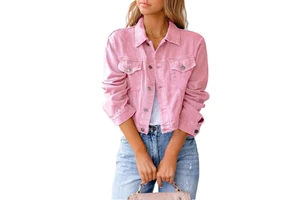 Spring and Summer New Denim Jacket Long Sleeved Top 10 Color Short Casual Women's Coat