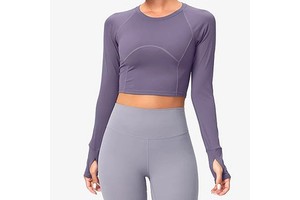 Custom Women's Yoga Tops Breathable Quick Dry Eco-Friendly Plus Size Spandex/Polyester Fitness Workout Activewear Private Label