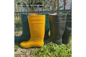 Men's AIWAMU AWM-NS High-Top PVC Rain Boots Slip-On Steel Toe Non-Slip Beef Tendon Soles Anti-Smash Safety Shoe Covers