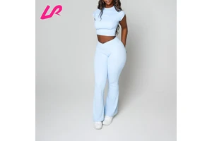 OEM Wholesale Women's Plus Size Yoga Crop Top Gym Fitness Sportswear New Arrival Solid Color Soft Workout Exercise Yoga Print