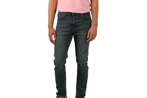 Latest Style Men's Denim Jeans Mid Waist Stone Wash Straight Casual Breathable Lightweight Denim Pants