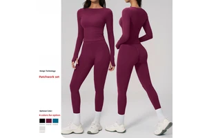 Premium Yoga Top Outdoor Running Workout High Waist Skinny Lifting Butt Yoga Pants Women Set