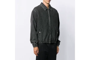 Outfitize Winter Quilted Padded Denim Outerwear Thick Warm Men's Jeans Jacket Professional Outdoor Jean Coat