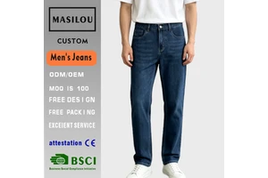 Men's Slim Fit Mid Denim Jeans Comfortable Durable Fashionable Urban Casual Streetwear Spring Summer Autumn Medium Washed