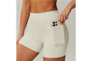 Cloud Like Fabric Sport Short High Waist Yoga Leggings Shorts Summer Quick Dry Breathable Gym Women Wear Yoga Shorts with Pocket