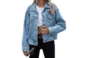 100% Cotton Denim Jackets Women Casual Solid Color Pocket Thin Jacket For Women Style High Quality Women Clothing Denim Jacket