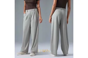 Women's Versatile Wide Leg Pants for Casual Commuting Quick-Drying Breathable Fitness Leggings Slimming Straight Leg Yoga
