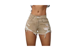 Fashionable Women Denim Shorts High Waist Quick Dry Breathable Jean Shorts with Ripped Details Wholesale Women Denim Shorts