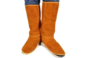 Fire Proof Suede Safety Boots Covers Welded Seam Regular Fit 500°C - 800°C Heat Resistance Fire Protection Gear Shoes Cover
