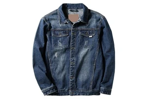 Latest Design Stylish Fashionable Men Denim Jacket 100% High Quality Waterproof Windproof Front Streetwear Winter Wholesale