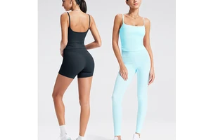 Women's Slim Fit 2 Piece Sportswear Gym Outfit Casual Athletic Sports Bra & Yoga Pants Set Solid Pattern Fitness Sets Women