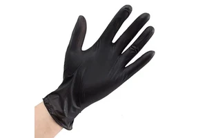Box Wholesale Black Disposable Nitrile Gloves Powder-Free Anti-Slip Moisture-Wicking Durable Silicone-Free 7 oz Safety Gloves