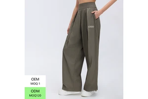 Wholesale Wide Leg Yoga Pants for Women Casual Loose Cozy Sweatpants High Waisted Lounge Pajama Flowy Pants With Pockets