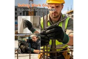 Polyester PU Gloves Lightweight 13G Color Cuff Safety Gloves Protective Gear Labor Mittens PU Coated Gloves for Logistics