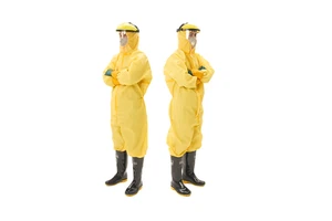 Disposable Hazmat Suit Cleanroom Coverall Uniform Type 5 6 SMS Chemical Microporous Coveralls
