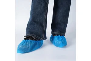 Disposable CPE Safety Shoe Covers Anti-Dust Anti-Slip Protective Footwear for Food Industry Haotai SC141 CE Certified Far
