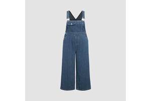Women's Loose Fashion High Waist Jumpsuit, Big Size Denim Overalls Big Size Denim Overalls