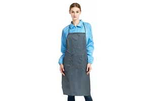 Anti-Static & Dust-Free Apron: Unisex Extended Length Cleanroom Safety Workwear (Factory-Supplied)