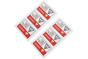 Custom High Voltage Safety Label Heavy Duty Vinyl Electric Shock Warning Sticker for Power Room Substation Door Wall Equipment