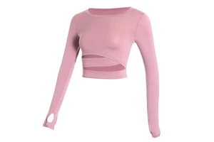 Yoga Clothing Women's Sports Top Breathable Spandex/Nylon Pilates Dance Training Fitness Outer-Wearing Hip-lifting Body-shaping