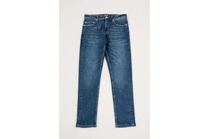 Custom Men's Slim-Fit Straight-Leg Stonewashed Denim Jeans Full-Length Baggy Vintage Style Breathable for Summer Autumn Old