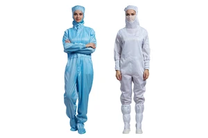 H-1133 Manufacturer HANYANG CLEAN ESD Coveralls Cleanroom Antistatic Jumpsuit Hood Polyester Conductive Fiber Dustproof Washable