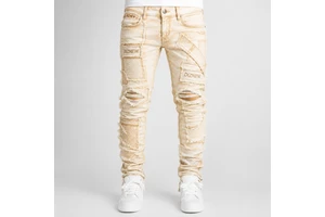 DiZNEW Custom Mud Wash Stacked Jeans Men Ripped Distressed Denim Pants BSCI Certified Manufacturer OEM ODM Audited Factory