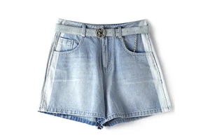Hot Shorts Women Jean Shorts Casual Summer Women's Denim Belt Design Jean Shorts High Waisted Denim