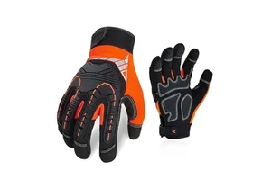 STadpole ST1510 Durable Heavy Duty Work Gloves Full Finger Adjustable Wristlet Synthetic Leather EVA Palm Padding Anti-Slip