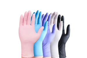 100_Gloves Disposable Blue Gloves Nitrile Guanti in Nitrile Cheap Disposable Clear Gloves Guantes De Exmane De Nitrilo