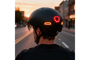 CE Adult Smart EBike Helmet Bicycle Urban Commuter Cycling Helmet With Turn Signal Light For Daily Riding Helmet Safety