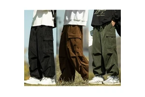 Denim Pants for Men - Cityboy Style, Casual and Y Green Work Pants, Trendy Autumn/winter Straight-leg Wide-leg Trousers.