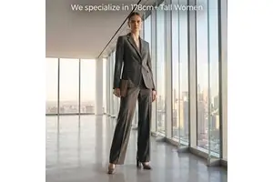 Extra Long Women's Tall Formal Pants 36 Inch Inseam Suit Trousers Office Custom OEM Wholesale
